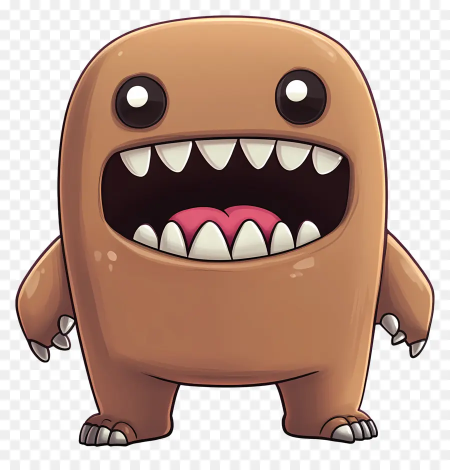 Domo Kun，Kahverengi Canavar PNG