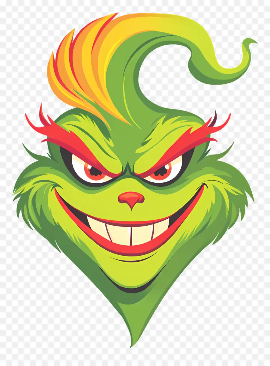 Noel Grinch'i，Yeşil Grinch Yüzü PNG