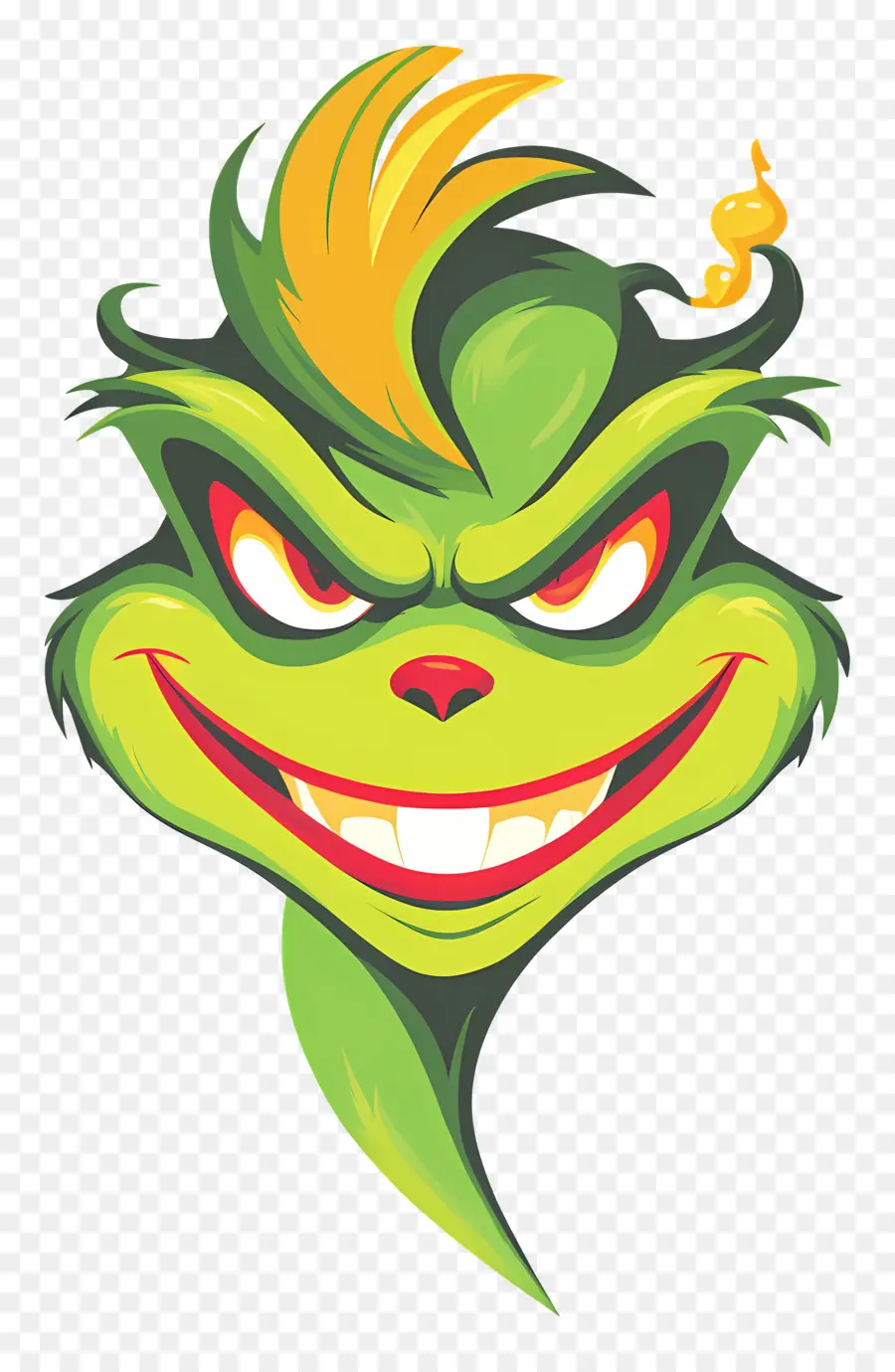 Noel Grinch'i，Yeşil Grinch Yüzü PNG