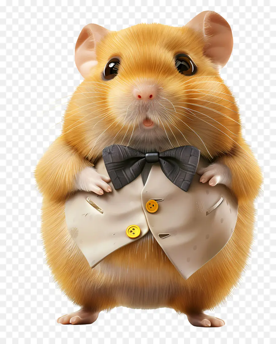 Hamster，Yelekli Sevimli Hamster PNG