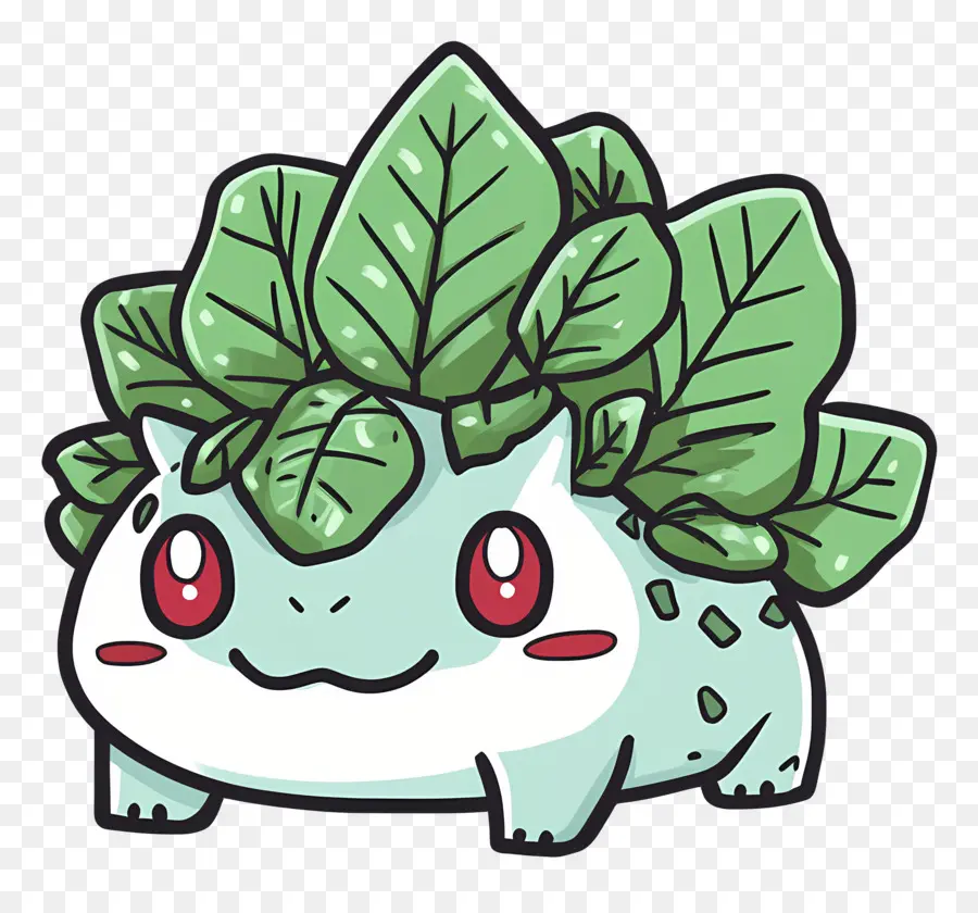 Bulbasaur，Yaprakları Ile Karikatür Yaratık PNG