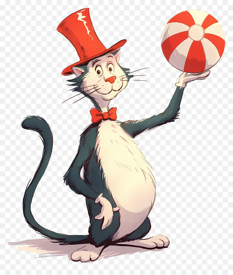 Doktor Seuss，Topla Silindir şapkalı Kedi PNG