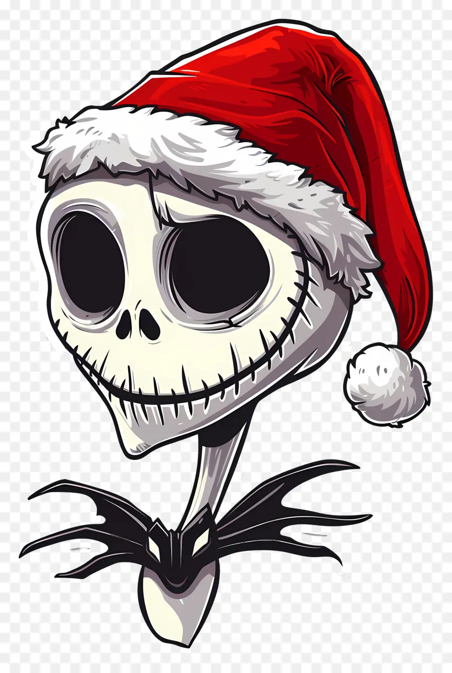 Jack Skellington，Noel Baba şapkası Iskeleti PNG