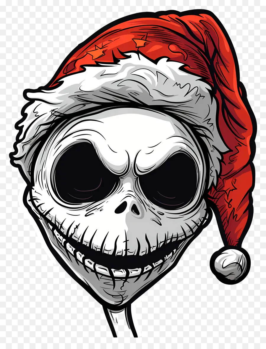 Jack Skellington，Noel Baba şapkası Iskeleti PNG