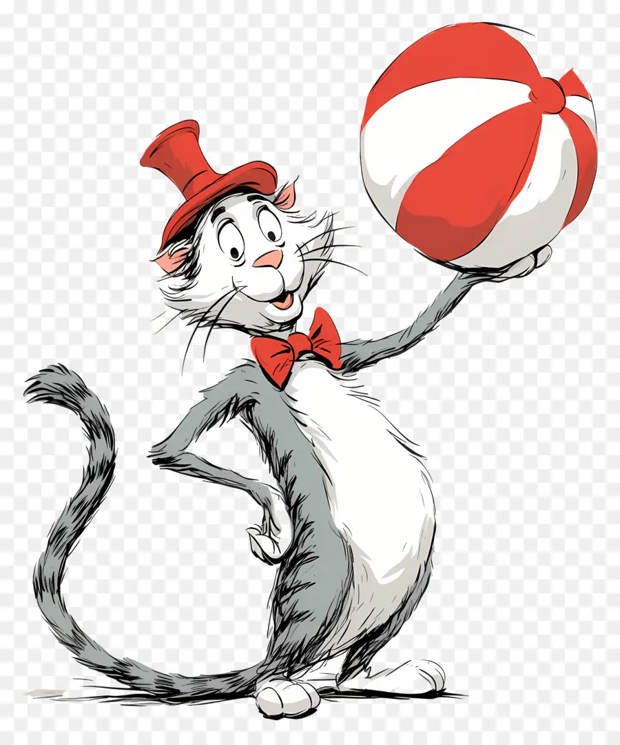 Doktor Seuss，Topla Silindir şapkalı Kedi PNG