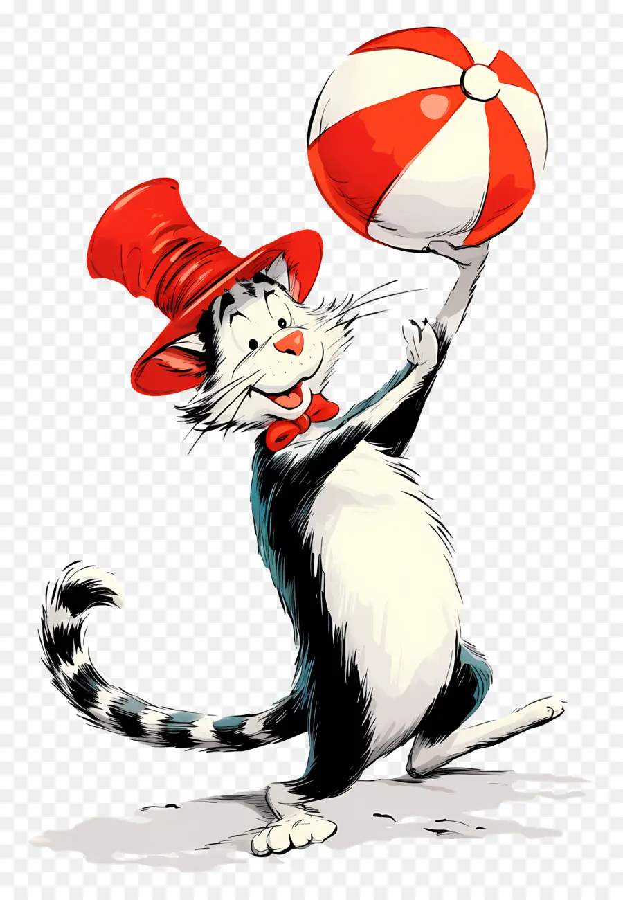 Doktor Seuss，Şapkalı Ve Toplu Kedi PNG