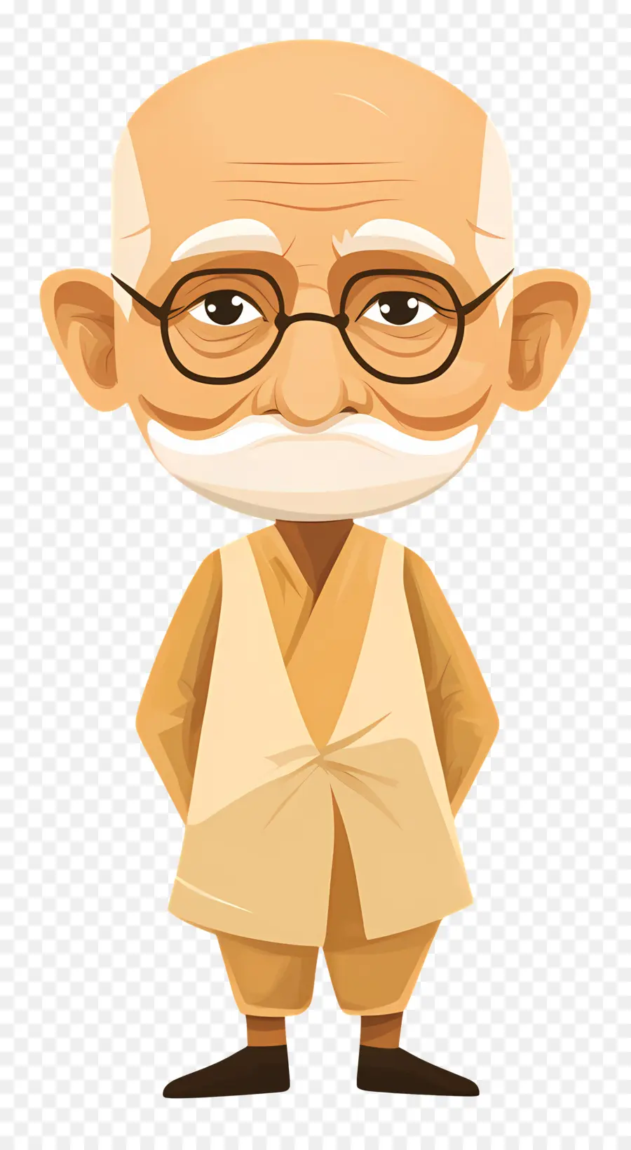 Mahatma Gandi，Kel Yaşlı Adam PNG