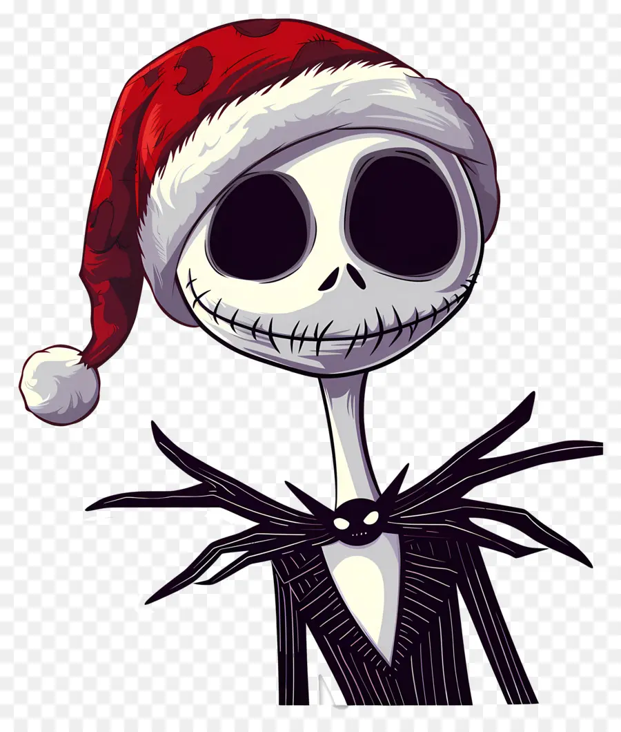 Jack Skellington，Noel Baba şapkası Iskeleti PNG