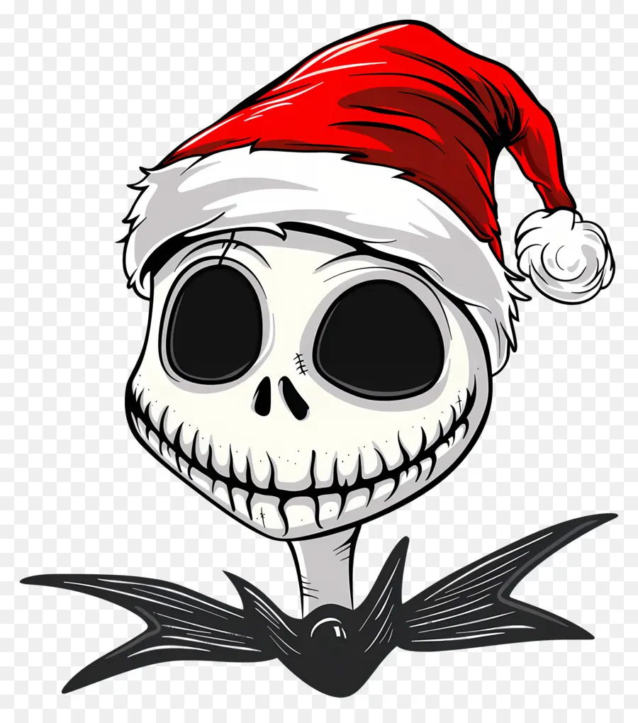 Jack Skellington，Noel Baba şapkası Iskeleti PNG