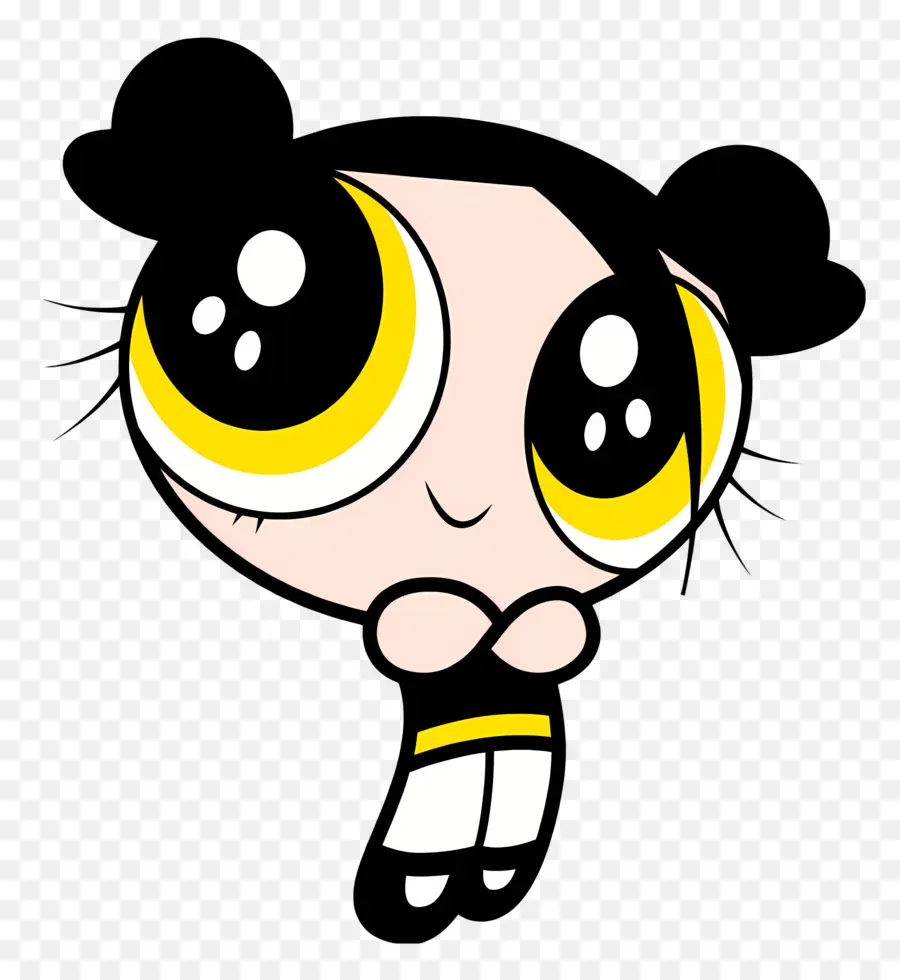 Powerpuff Kızları，Sarı Gözlü Kız PNG