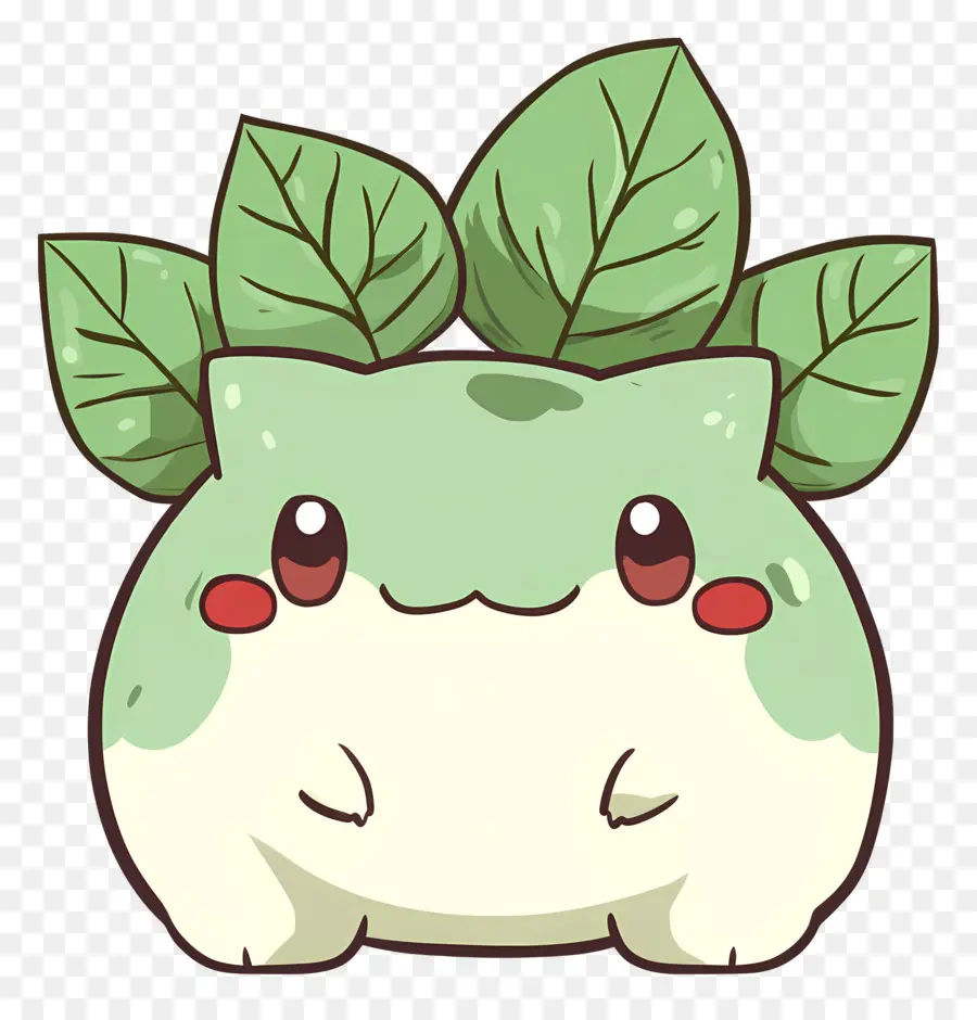 Bulbasaur，Yaprakları Ile Karikatür Yaratık PNG