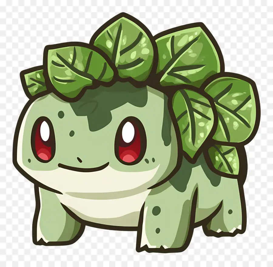 Bulbasaur，Yaprakları Ile Karikatür Yaratık PNG