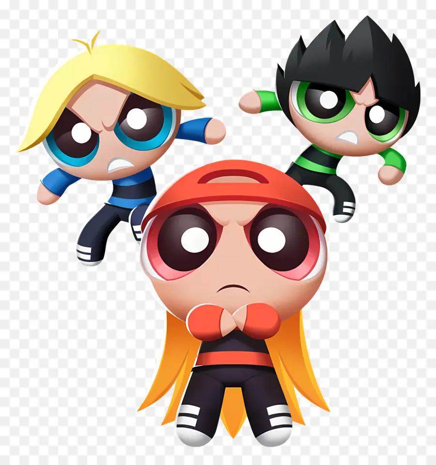 Powerpuff Kızları，Powerpuff Tarzı Karakterler PNG