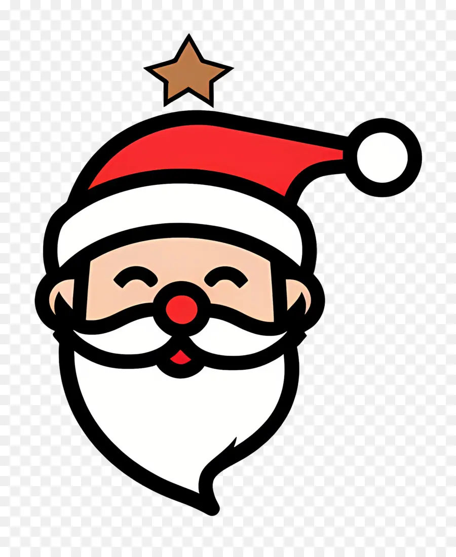 Noel Baba Kafası，Karikatür Noel Baba PNG