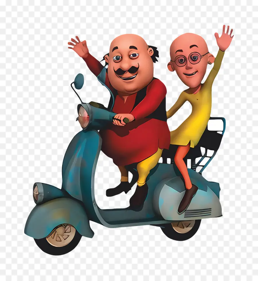 Motu Patlu，Scooter'daki Çizgi Film Karakterleri PNG