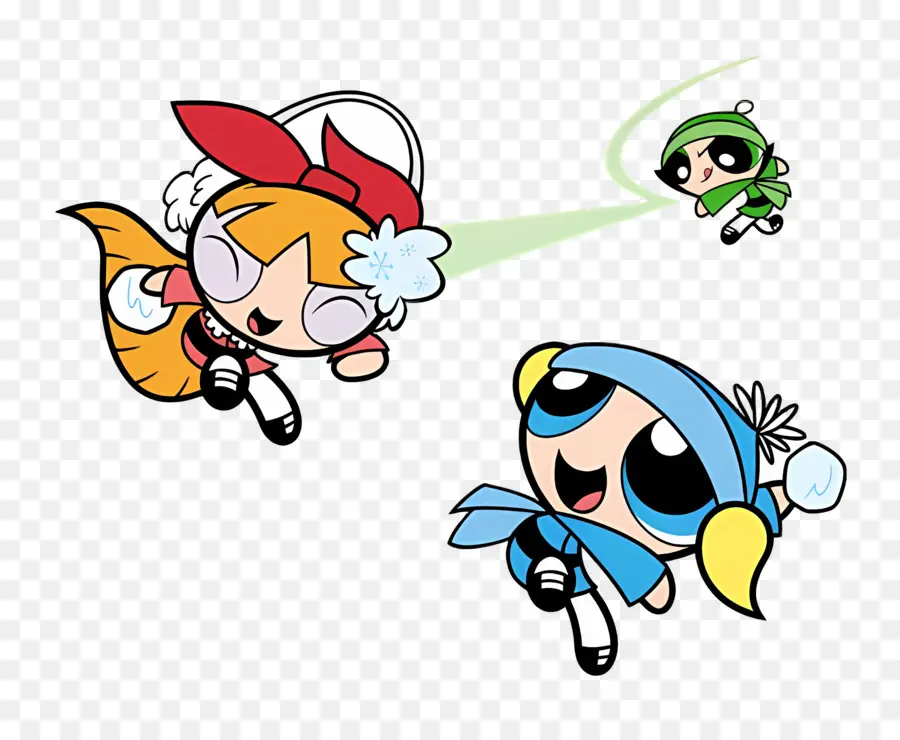 Powerpuff Kızları，Uçan çizgi Film Karakterleri PNG