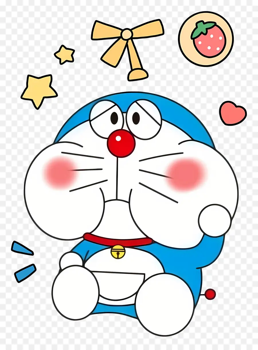 Doraemon，Mavi Robot Kızarıyor PNG