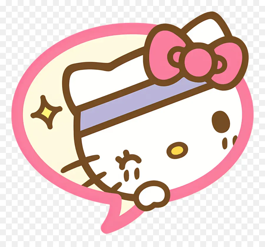 Merhaba Kedi，Konuşma Balonunda Hello Kitty PNG