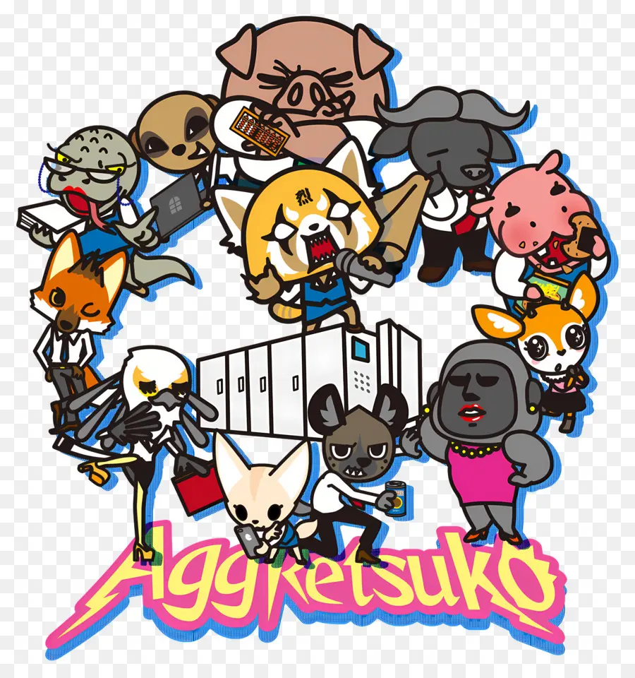 Agresif Retsuko，Aggretsuko Karakterleri PNG