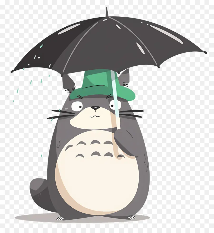 Totoro，Şemsiyeli Karakter PNG