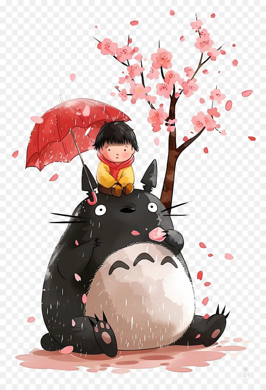 Totoro，Şemsiyeli Totoro PNG