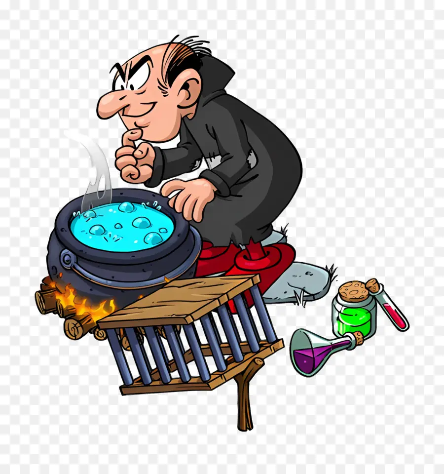 Gargamel，Kazanlı Karikatür Kötü Adam PNG