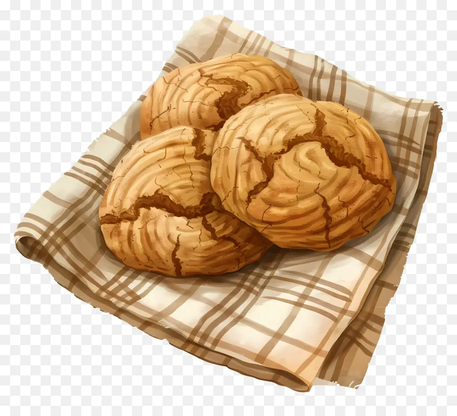 Snickerdoodle'lar，Kumaş üzerine Kurabiye PNG