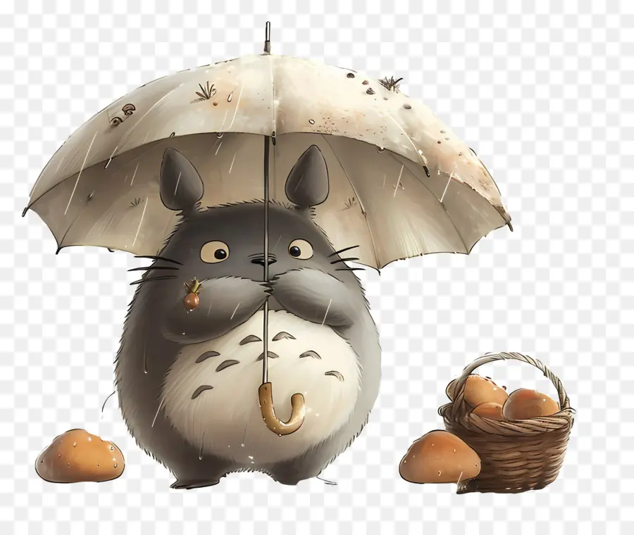 Totoro，Şemsiyeli Totoro PNG