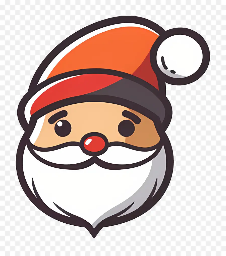 Noel Baba Kafası，Karikatür Noel Baba PNG