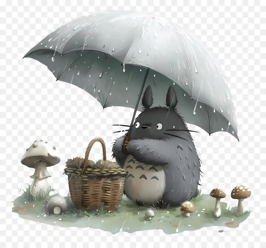 Totoro，Şemsiyeli Totoro PNG