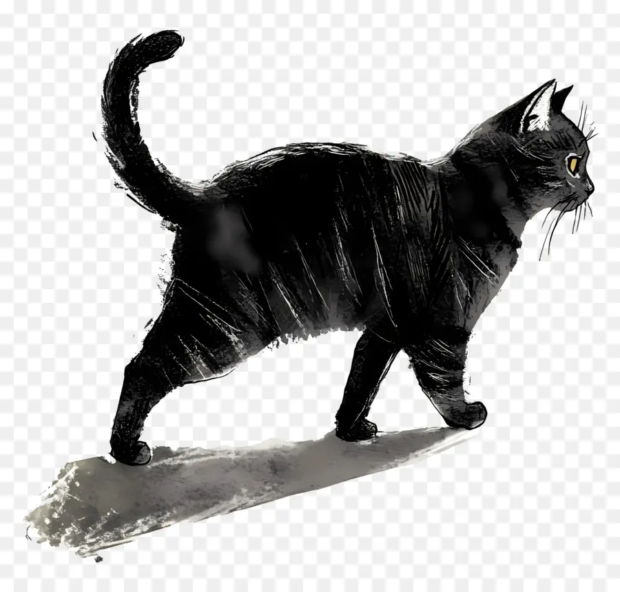 Kedi Yürüyüşü，Kara Kedi PNG